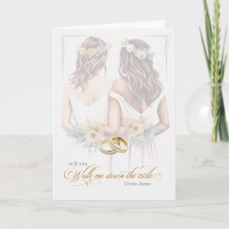 Invitación Boda Lesbiana Camina Conmigo Solicitud Dos Novias