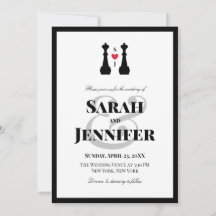 Boda lesbiana de ajedrez de reina negra