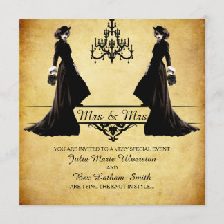 Invitación Boda lesbiana: estilo gótico Steampunk