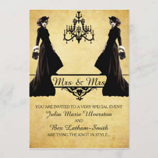 Invitación Boda lesbiana: estilo gótico Steampunk