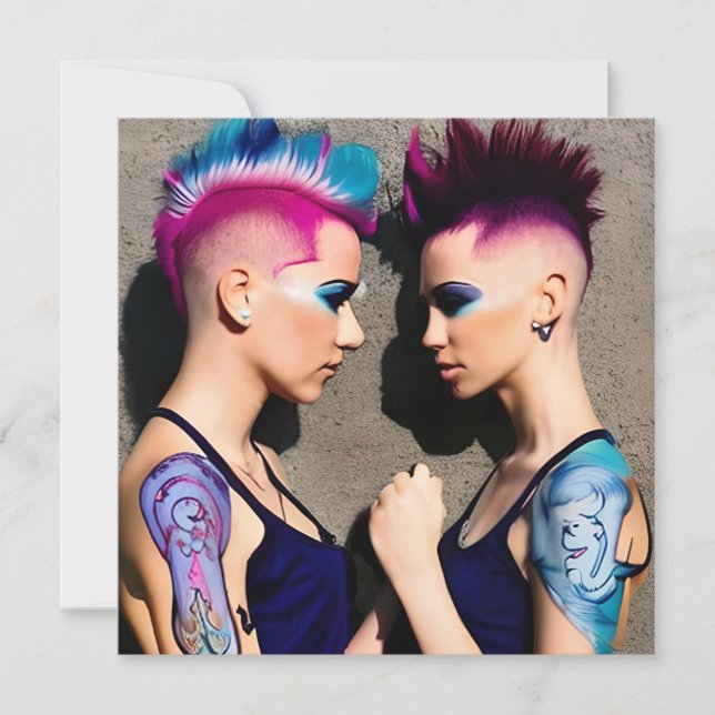 Invitación Boda lesbiana personalizada LGBTQIA+ Foto (Anverso)