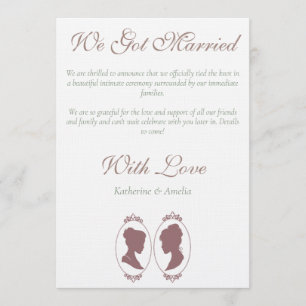 Invitación Boda Lésbica Regencia con Toque Romántico