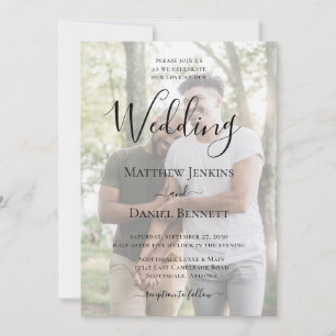 Invitación Boda LGBTQ de Foto Moderna