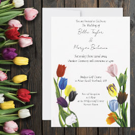 Invitación BODA LGBTQ más Tulips Flowers