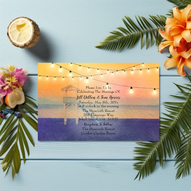 Invitación Boda Lifeguard Beach Sunset View (Subido por el creador)