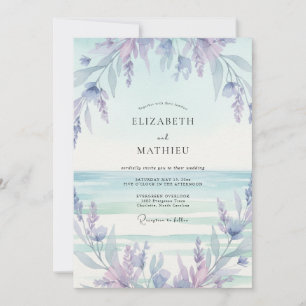 Invitación Boda Lila Wisteria Muted Menta