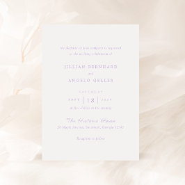 Invitación Boda Lilac Classic inagotable