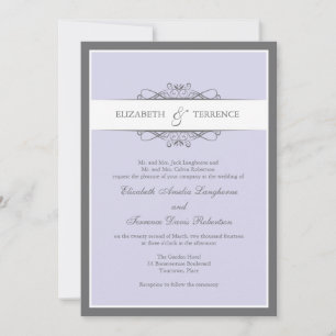 Invitación Boda Lilac Decorativo Moderno