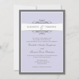 Invitación Boda Lilac Decorativo Moderno