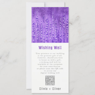 Invitación Boda Lilac Lupines Deseando código QR