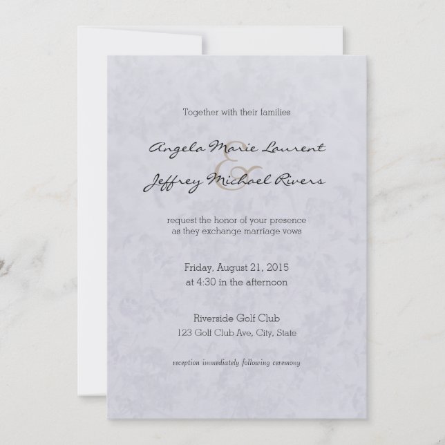 Invitación Boda Lilac Rubor Wildflowers (Anverso)