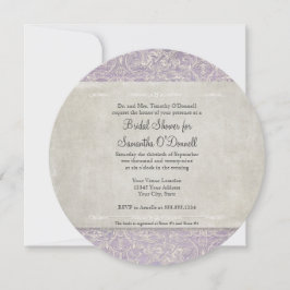 Invitación Boda Lilac Vintage French Regency Lace Etched