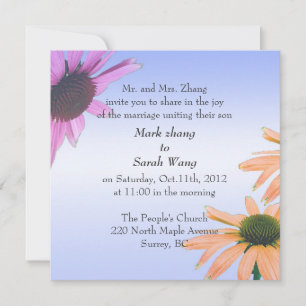 Invitación boda, los padres de Groom invitan a las flores de 