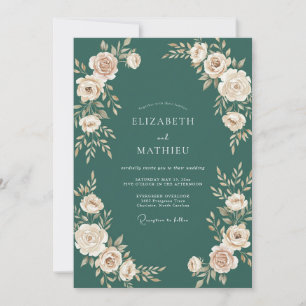 Invitación Boda lujosa en bosque verde