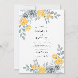 Invitación Boda Luminosa de Primavera en Pizarra Amarilla