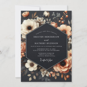 Invitación Boda Luminosa Noir Albaricoque