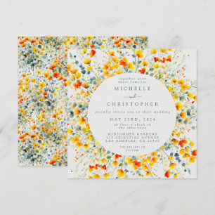 Invitación Boda luminoso de Floral Square
