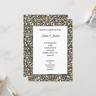 INVITACIÓN BODA LUXE LEOPARD BLACK TRIM