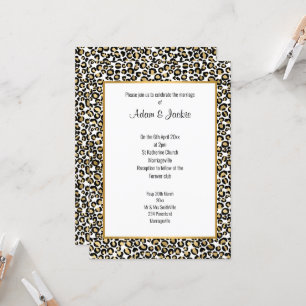 INVITACIÓN BODA LUXE LEOPARD GOLD TRIM