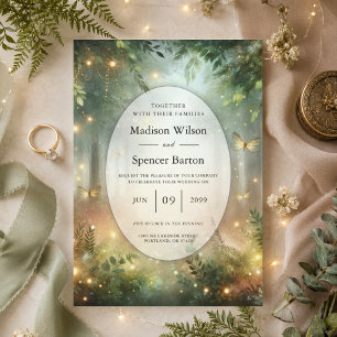Invitación Boda Mágica en el Prado del Bosque Místico