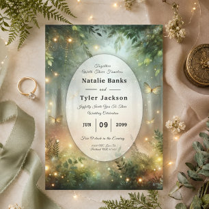 Invitación Boda Mágica en el Prado del Bosque Místico