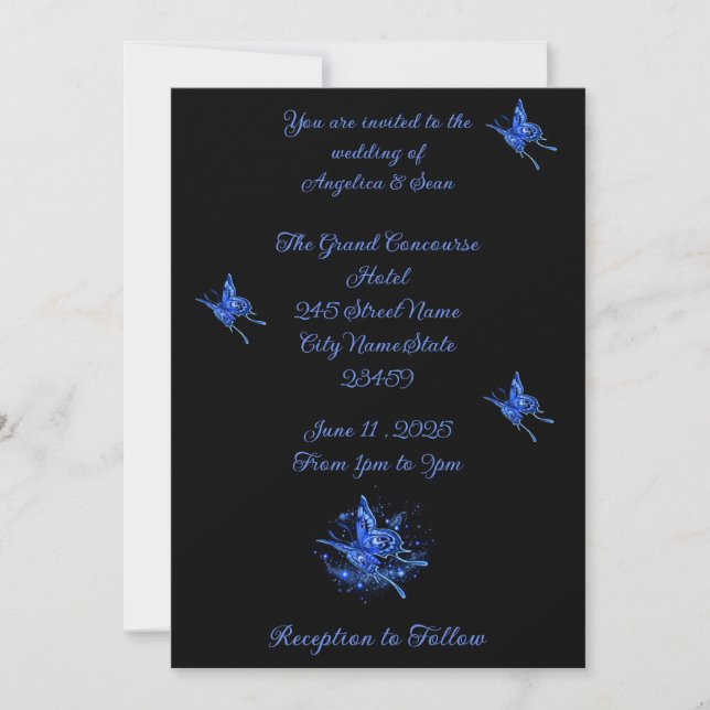 Invitación Boda mágico de la polilla lunar (Anverso)