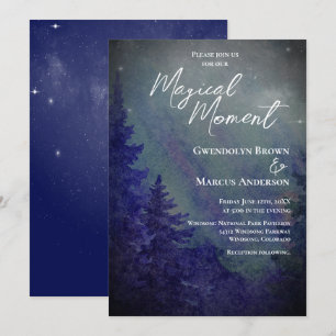 Invitación Boda Mágico Momento del Bosque de las Luces del No