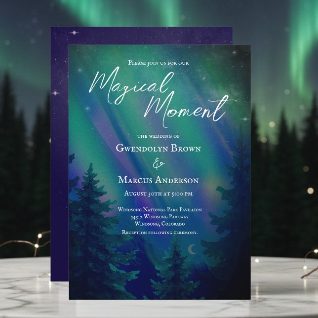 Invitación Boda Mágico Momento del Bosque de las Luces del No (Subido por el creador)