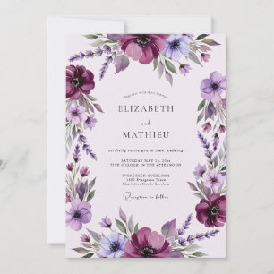 Invitación Boda Magnífica de Primavera de Ciruela
