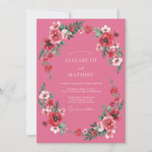 Invitación Boda Magnífica de Verano Magenta