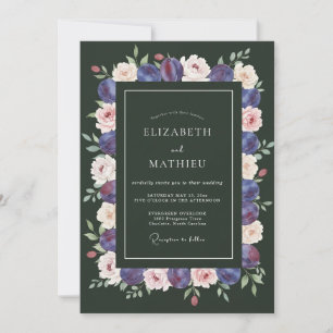 Invitación Boda Majestuosa de Invierno en Verde Cazador