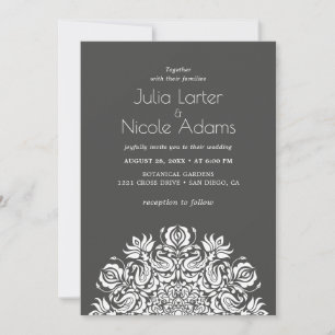 Invitación Boda Mandala Cisnes Pájaros Flores de Loto Susurro