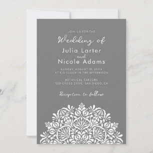 Invitación Boda Mandala de Fragancia Floral Vibrante Delicia