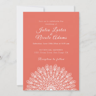 Invitación Boda Mandala de hierba seca de Pampas de pluma sua