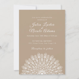 Invitación Boda Mandala de hierba seca de Pampas de pluma sua
