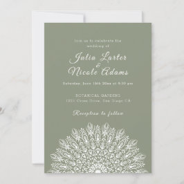 Invitación Boda Mandala de hierba seca de Pampas de pluma sua