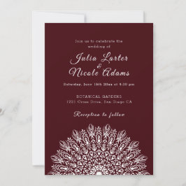Invitación Boda Mandala de hierba seca de Pampas de pluma sua