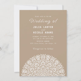 Invitación Boda Mandala de Piedra de Mármol de Arrecife de Co