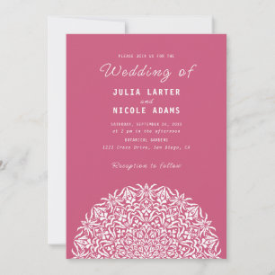 Invitación Boda Mandala de Piedra de Mármol de Arrecife de Co