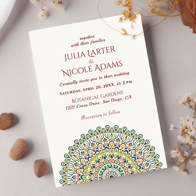 Invitación Boda Mandala del Bosque Amazónico Verde Esmeralda (Subido por el creador)