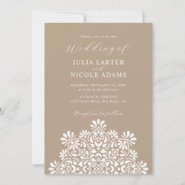Invitación Boda Mandala Floral Boho Amanecer