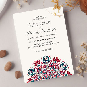 Invitación Boda Mandala Floral de Primavera Susurrante