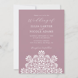 Invitación Boda Mandala Floral Rústica Boho Amanecer