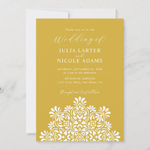 Invitación Boda Mandala Floral Rústica Boho Amanecer