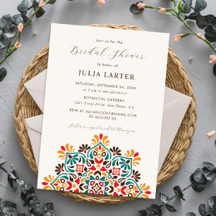 Invitación Boda Mandala Floral Rústica Boho Amanecer
