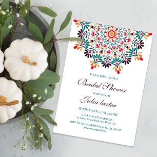 Invitación Boda Mandala Floral Rústica Boho Amanecer
