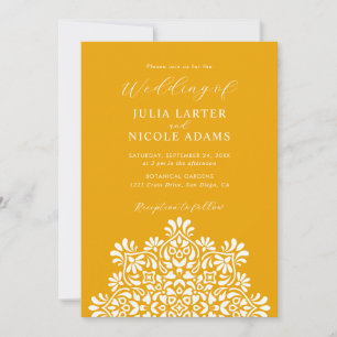 Invitación Boda Mandala Floral Rústica Boho Amanecer