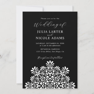 Invitación Boda Mandala Floral Rústico Boho Amanecer