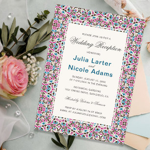 Invitación Boda Mandala Geo Enrejado Marroquí Recepción
