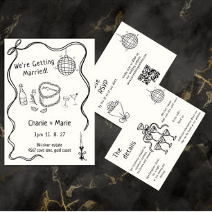 Invitación Boda manuscrita